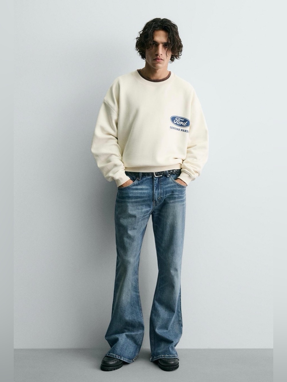 Zara X ford @ Combination Printed Sweatshirt